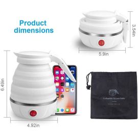 Travel Foldable Electric Kettle Water Boiler 600ml