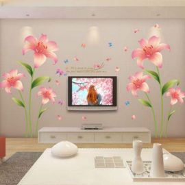 Living room wall creative floral stickers XL8135 rain flower removable wall stickers