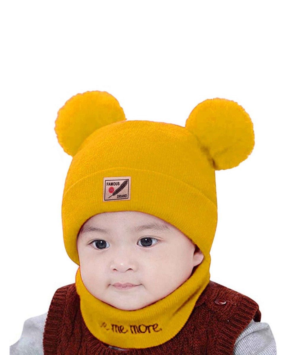 Beanie Wool Cap With Neck Warmer Attached.