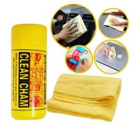 Chamois Leather Clean Cham – Wash Car / Furniture Cloth – Cleaning Towel Wipes Magic (Yellow)