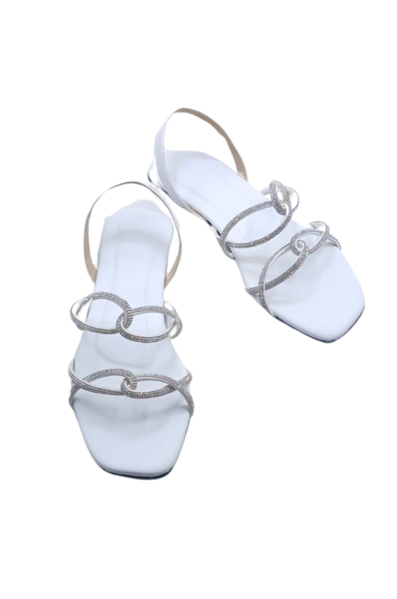 Fancy Slippers For Girl (White)