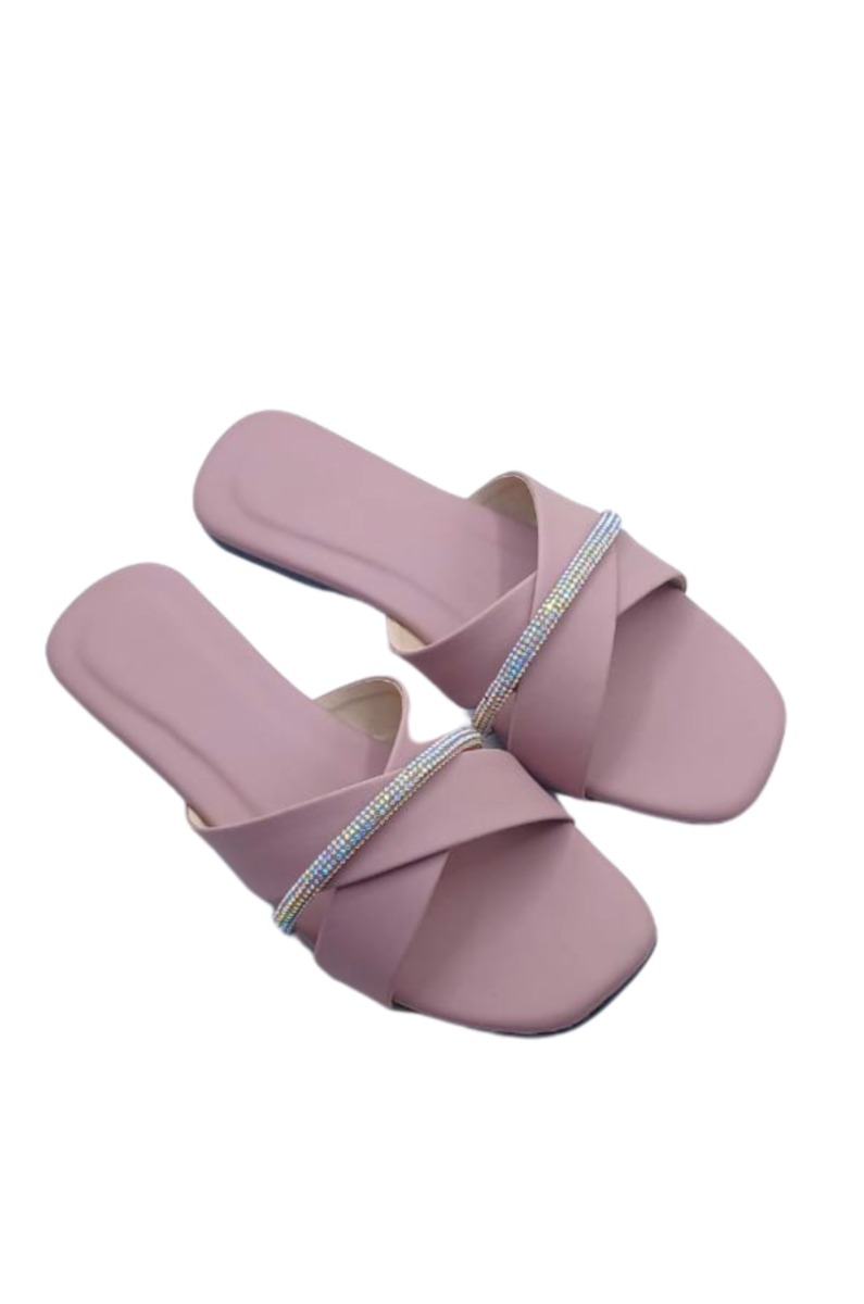 Fancy Slippers For Girl's (Pink)