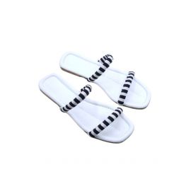 Fancy Slippers For Girl's ( white)