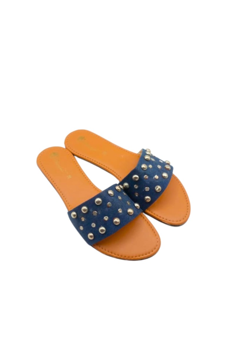 Fancy Slippers For Girl's (Blue1) 