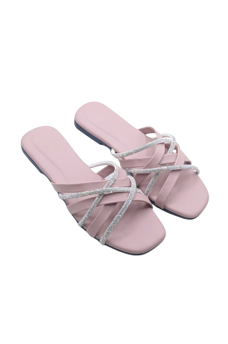 Fancy Slippers For Girl's (Blue / Pink)