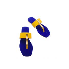 New Fancy Slippers For Girl (Yellow & Blue)
