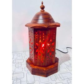 Wooden table lamp set