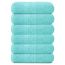 Bath And Home- Ringspun 100% Cotton Luxury Bath Towels  24" x 48" Pack of 6 Highly Absorbent Soft Bleach Safe Towel Set Gym Pool and Spa Towel Bleach Proof Towels for Salon Hair Bathroom Towel Set